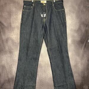 VTG‎ PNB Nation Clothing Jeans Men's 40x36 Baggy Y2K Hip Hop Embroidered